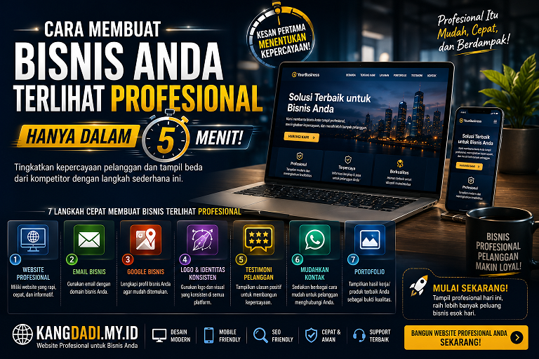 Cara Membuat Bisnis Terlihat Profesional Hanya dalam 5 Menit