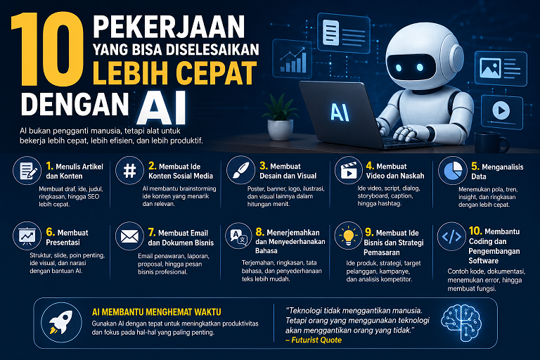 10 Pekerjaan yang Bisa Diselesaikan Lebih Cepat dengan AI