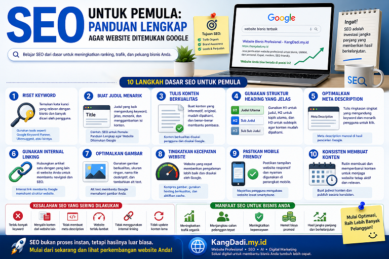 SEO untuk Pemula: Panduan Lengkap agar Website Ditemukan Google